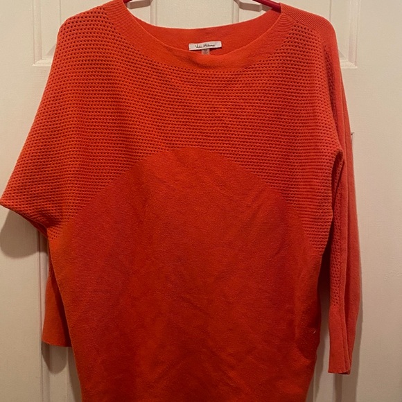 Vila Milano Women's Orange Crew Neck Sweater - Picture 1 of 5